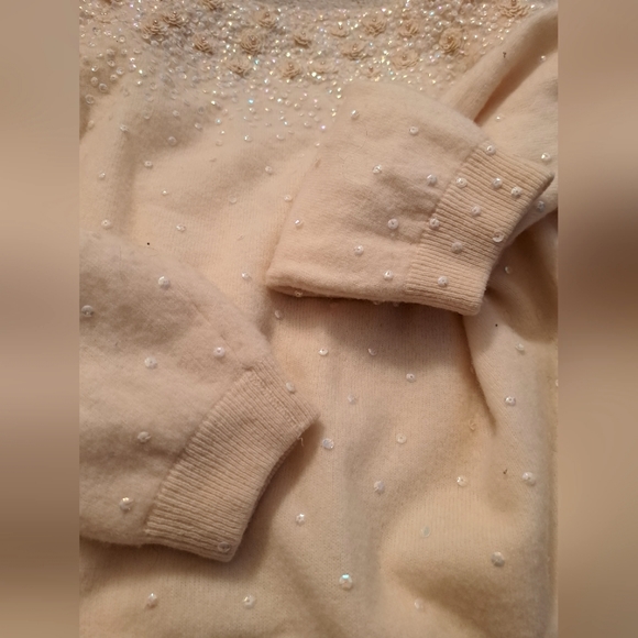 Banff ltd retro cardigan wool 38 sequined - Picture 9 of 13